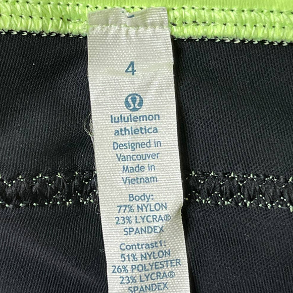 Lululemon Athletica Run Pace Black Crop Capri Leggings Size 4 - Picture 10 of 14